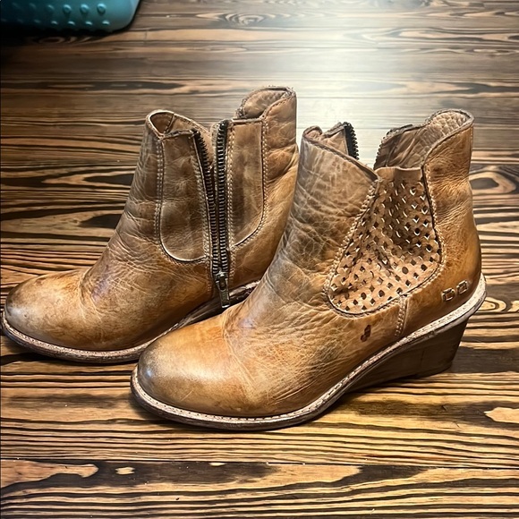 Frye Tan Western Ankle Boots - Picture 3 of 3